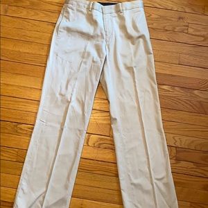 Khaki flat front dress pants